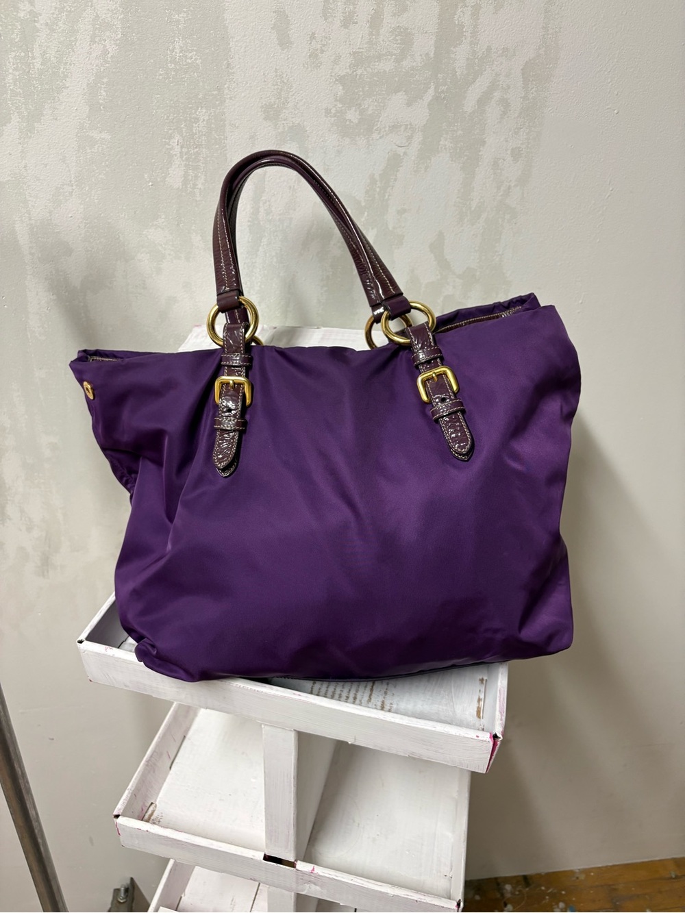 Prada Purple Jeweled Tote Bag - Picture 2 of 10